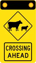 (W5-V131) Stock Crossing Ahead (used in Victoria)