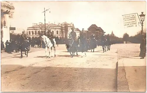 Victory Square in 1917, under the occupation of the Central Powers, with the Antipa Museum in the background