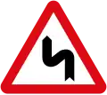 Double curve, first to the left