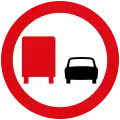 Overtaking by goods vehicles prohibited