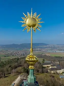 Close up of spire from the northern tower