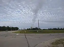 Davis–Besse Nuclear Power Station viewed from Ohio State Route 2