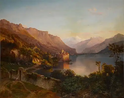 View of the Castle of Chillon (1858)