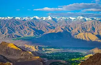 View of Leh from Khardung La Road