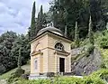 Memorial tempietto of Giulio Vigoni in the park