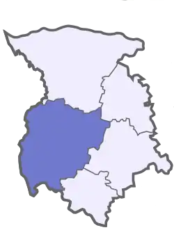 Location of Vilkaviškis district municipality within Marijampolė County
