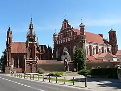 Image 38St. Anne's Church and the church of the Bernardine Monastery in Vilnius. Two examples of Gothic architecture. (from Grand Duchy of Lithuania)