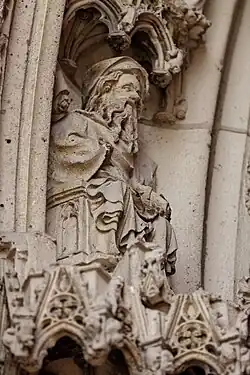 Voussure sculpture, west front portal