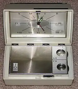 Emerson Cordless Travel Clock Radio (model 31P70), Japan (1960s)
