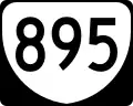 State Route 895 Toll marker