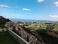 The town of Civitella seen from the panoramic walkway of the fortress.