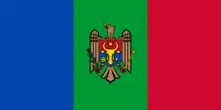 Proposed flag by historian Vladislav Grosul in the name of reunification of the country (1997)