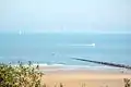 The beach of Breskens with Vlissingen in the background