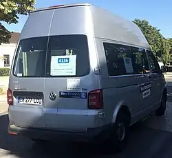 Rear of the vehicle (T6 2.0 TDI 150), high roof.
