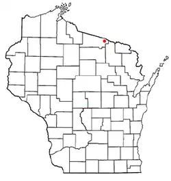 Location of Phelps, Wisconsin