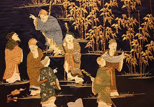 Image 28The Seven Sages of the Bamboo Grove, embroidery, 1860–1880 (from Eastern philosophy)