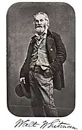 Portrait of noted American poet Walt Whitman, by photographer James Wallace Black, March 1860