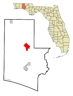 Location in Walton County and the state of Florida