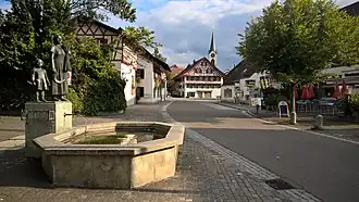 Town center of Wangen bei Dübendorf, part of Wangen-Brüttisellen