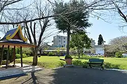 Garden, general accommodation building(behind)