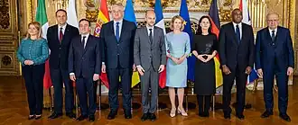 Inaugural meeting of foreign ministers, Paris, 12 February 2025 (with UA and EU included)[a]
