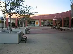 The former outdoor dining piazza built in 2004 which was recently demolished to make way for a new one.