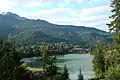 Whistler Mountain as seen from Nita Lake in summer