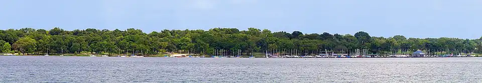 The marina at White Rock Lake is adjacent to the neighborhood