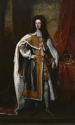 William III with the state crown, circa 1690