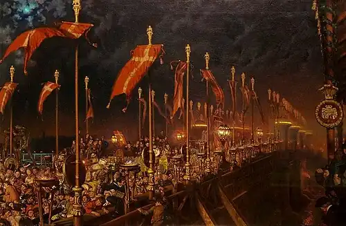 London Bridge on the Night of the Marriage of the Prince and Princess of Wales (1864)