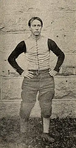 W. J. Keller in a team portrait of the 1894 Vanderbilt Commodores football team