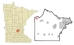 Location of South Haven within Wright County, Minnesota