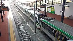 station platforms with a train