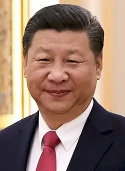 Picture of General Secretary of the Communist Party of China Xi Jinping after who the ideology is named after.