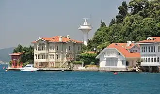Yalı of Hacı Ahmet Bey (second left), Yalı of Ali Mazhar Bey (right), Ethem Pertev Bey Yalısı (rightmost)