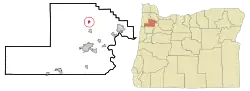 Location in Oregon