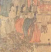 A rare painting of yangban women. Yangban ladies were sensitive to "fashion fads" which worried Seonbi scholars (18th century)