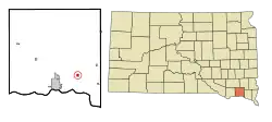 Location in Yankton County and the state of South Dakota
