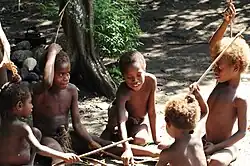 Yaohnanen children playing a traditional game