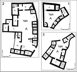 Plans of Sha'ar Hagolan's courtyard residences.