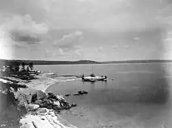 The southwest arm of Yellowstone Lake looking north (1871)