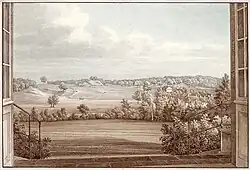 View Outside from the Garden Hall at Frederiksdal Manor House