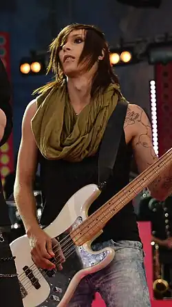 Holmlund performing with Yohio in 2013.