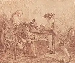 Young Artists in the Studio (ca.1763-65), re chalk, 35.2 x 41.2&nbsp;cm., Metropolitan Museum of Art