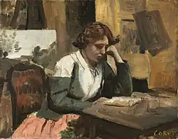 Jean-Baptiste-Camille Corot, Young Girl Reading, 1868, National Gallery of Art[15]