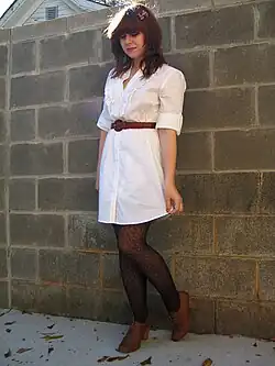 A shirtdress worn in 2011.