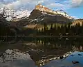 Yukness Mountain reflected in Lake O'Hara