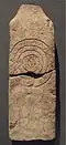 1250-750 B.C., Zargoza, Spain. Lyre in Spain similar to phorminx, engraved on the Funerary stela of Valpamas.