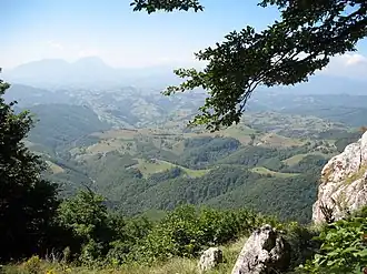 View from Măgura Codlei towards Holbav