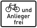 Bicycle and residents allowed